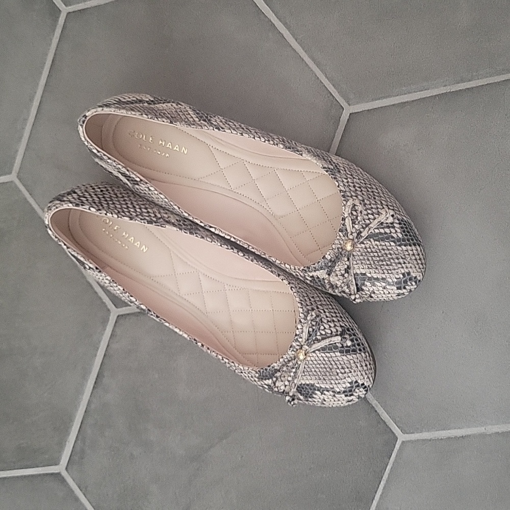 Cole Haan snake print wedge